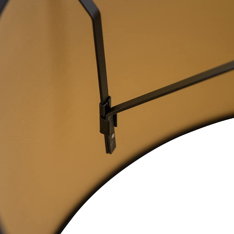 QAZQA rond schuin katoen - Paralume Moderno - luce - Ø 500 mm - Nero - Moderno -