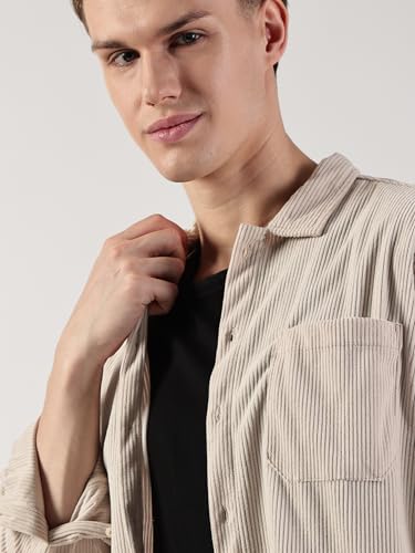 Image of Thomas Scott Men's Premium Slim Fit Oversized Corduroy Shacket