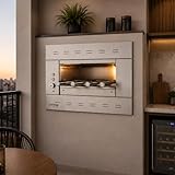 Churrasqueira Elétrica de Embutir para 4 Espetos com Painel Ventilado Suprema 220V Titan