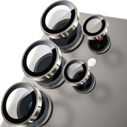 Image of WSKEN for Samsung Galaxy S25 Ultra Camera Lens Protector - Ultra Thin | Case Friendly, 9H Shatterproof Tempered Glass, Anti Scratch Metal Circle, Camera Screen Protector Cover Accessories, Grey