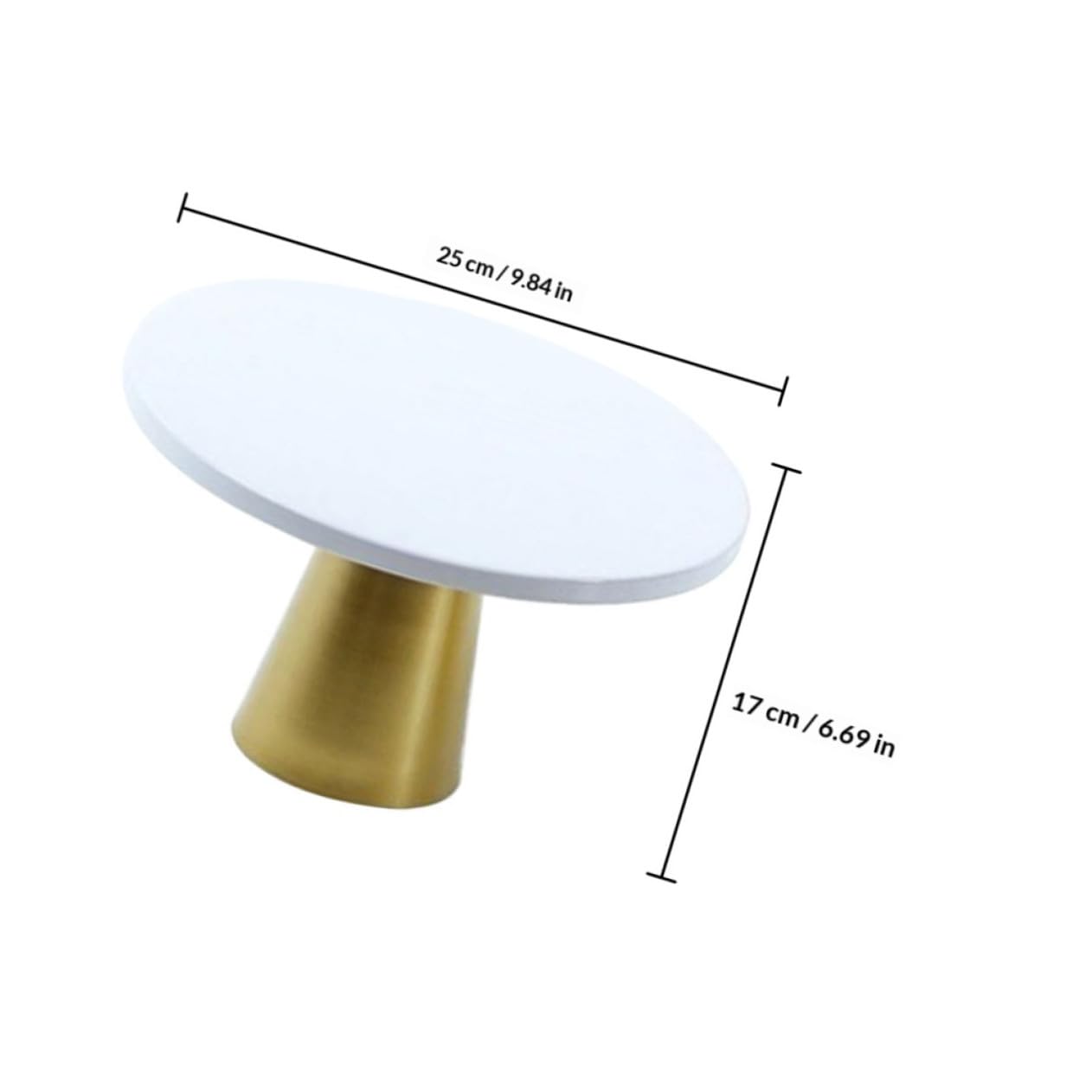 Présentoir à Gâteaux en Fer Blanc Moyen, Plateau Décoratif Multifonction 1 Niveau pour Desserts, Accessoire pour Mariage, Anniversaire et Usage Domestique, Support Gâteau