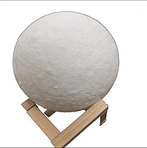 HaloVa WCH8141 Night Light 3D Printing Moon Lamp, Lunar USB Charging Night Light, Touch Control Brightness Two Tone