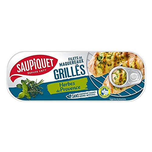 SAUPIQUET - Filet De Maquereaux Grillés Aux Herbes De Provence 1/4 120G - Lot De 4