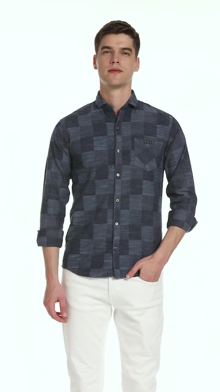Eé button check big shirt Buy Sky Blue Large Check Shirt Men's Plus Size Online - Guniaa