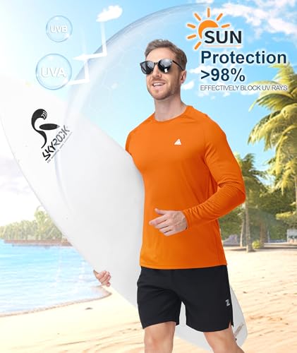 ZITY Mens UPF 50+ Sun Protection Shirts Long Sleeve Lightweight Rash Guard - image 3