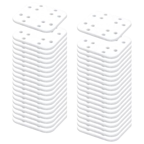 Gosknor 40 Stück Mineralabsorptionspads, Leicht Austauschbare Faser-Luftbefeuchter-Ersatzfilter Kompatibel mit LV600S LV600HH OasisMist450S (Weiß)
