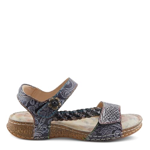 Image of Spring Step L'Artiste womens Popular | Hand-painted leather upper with hook and loop straps, padded microfiber insole, polyurethane outsole, and 1.25 in heel