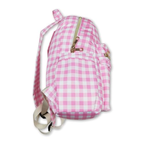 Pink plaid backpack3
