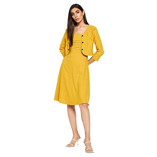 Image of CAMEY Women Striped Cotton Dress
