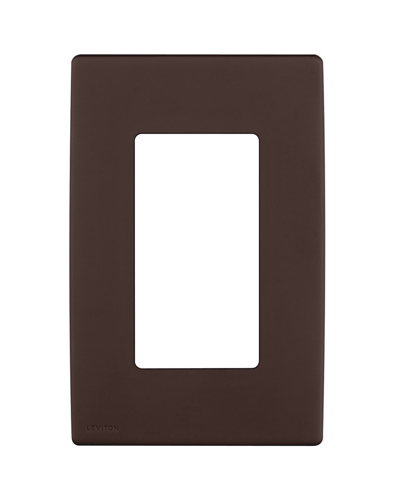 Leviton Renu REWP1-WB One-Gang Screwless Snap-On Wallplate, Walnut Bark by Leviton
