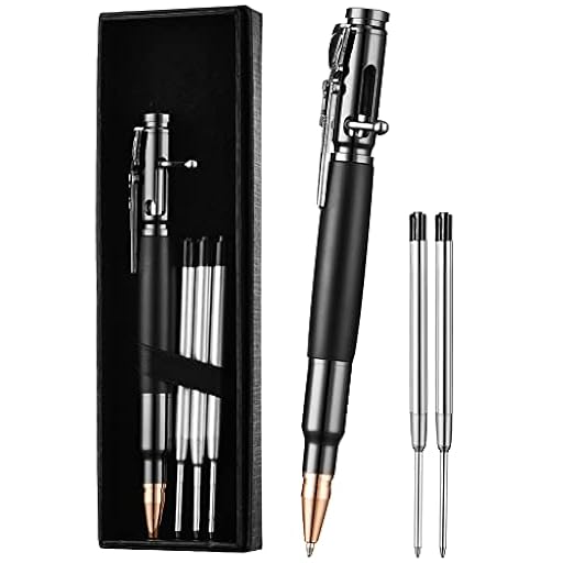 AUAUY Bolígrafo de Metal con Acción de Perno de Titanio, Pluma de Escritura de Oficina Retráctil Recargable de Tinta, Bolígrafo de Gama Alta con 5 Recargas y Caja de Regalo- Negro | Ya disponible en tu tienda friki favorita! En mundofriki.es! AUAUY Bolígrafo de Metal con Acción de Perno de Titanio, Pluma de Escritura de Oficina Retráctil Recargable de Tinta, Bolígrafo de Gama Alta con 5 Recargas y Caja de Regalo- Negro | Ya disponible en tu tienda friki favorita! En mundofriki.es!