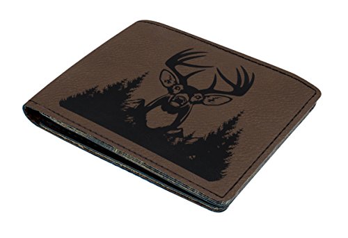 ThisWear Hunting Gifts Hunting Wallet for Men Laser Engraved Leatherette Bifold Wallet2