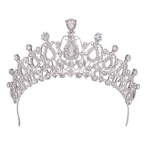 Topwedding Wedding Birdal Pageant Princess Tiara Headband Crown Headpiece w Rhinestones, Women