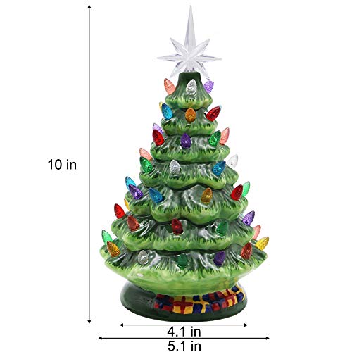 Blissun 10 Inch Ceramic Christmas Tree thumb #1