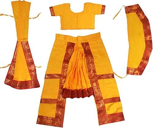RASHRI Bharatanatyamworld Classical Dance Bharatnatyam Costume for Kids and Adults (6-8 Years, Yellow) (B0BVMRQB7H) Amazon Price History, Amazon Price Tracker