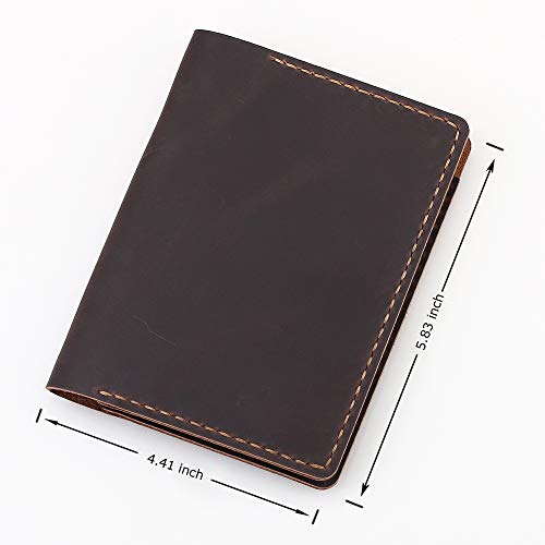 Leather Cover Compatible With Rite In The Rain Top Spiral Notebooks, Handmade Top Bound Notebook Cover For 3" X 5" Writing Pad Holder, Mini Pocket Notepad Holder - Coffee #TOP4