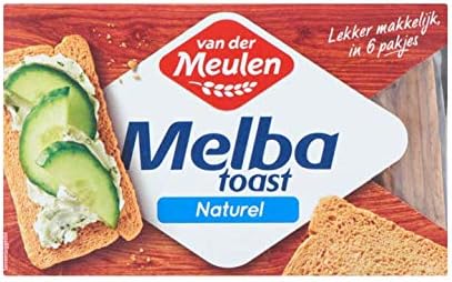 Crackers | Van der Meulen | Melba Toast Naturel | Total Weight 120 Grams