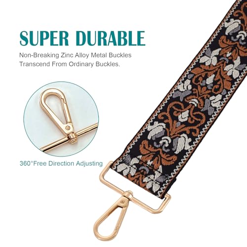 Image of Strap Purse Crossbody Bag Strap Replacement Metal Swivel Hook Shoulder Strap Guitar Strap for Crossbody Bag /luggag