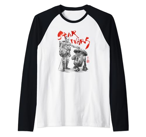 T-shirt Baseball Star Wars Visions Samurai Droids Raglan pour Fan de Culture Geek