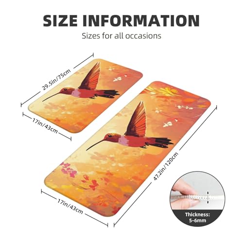 Tapetes cómodos de colibrí con acolchado superior para decoración del hogar 4