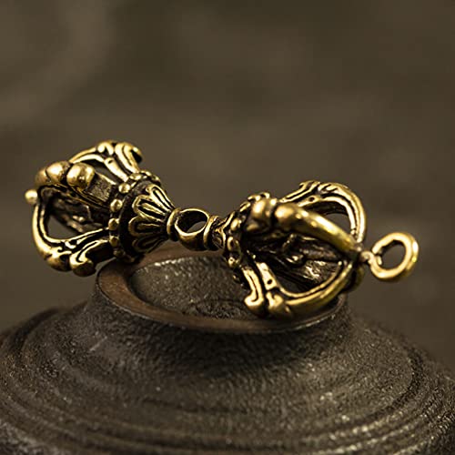 Baluue Xmas Gift Xmas Gift 2Pcs Brass Vajra Pestle Handmade Phurba Pestle Vintage Five Strands Of Pestle Demon Pestle Buddhism Religious Supplies Buddhism Gift Buddhist Ornaments Wealth Symbol #TOP6