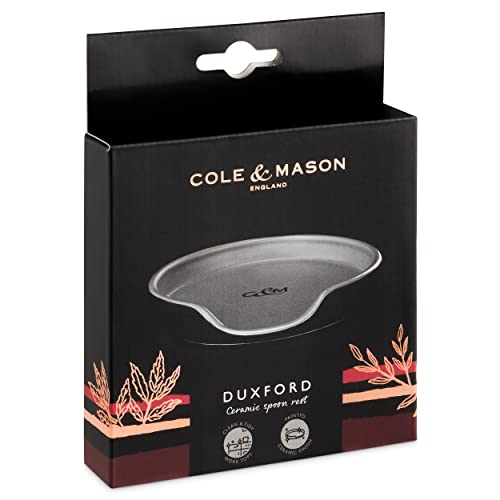 Cole & Mason Duxford Black/Grey Spoon Rest, Kitchen Organisation, Utensil Holder Rest for Cooking/Wooden/Tea Spoons, Ceramic - Image 2