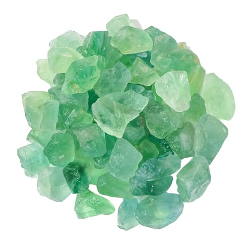 Apengshi 1/2lb（230g) Natural Green Fluorite About 0.59-0.78in Healing Crystal Tumbled Rough Stone Chakra Raw Stone Meditation Reiki Collection