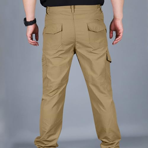 Mens Lightweight Quick Dry Tactical Pants Casual Multi-Pocket Combat Cargo Pants Outdoor Hiking Camping Fishing3