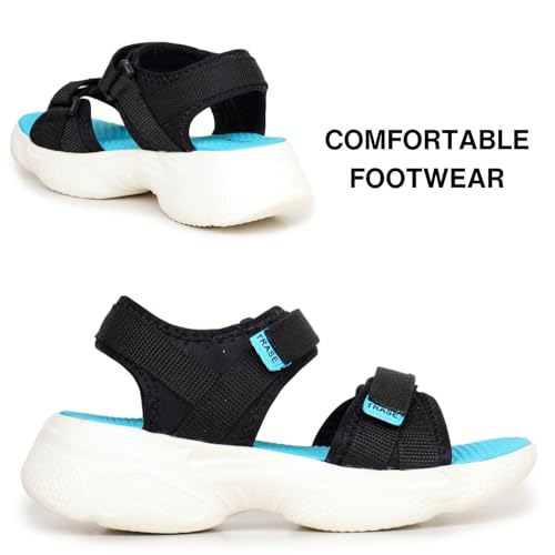Image of TRASE Sports Sandals For Woman | Comfortable, Soft Cushioned Sole, Lightweight And Trendy Footwear | Adjustable Strap Womens Sandals | Casual And Stylish Floaters For Daily Use