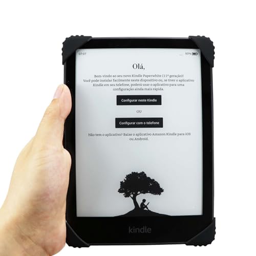 ZhaoCo Universal Anti-Slip Silicone Hand Strap Finger Grip Holder for 6" / 6.8'' / 7'' Kindle eReaders/Kobo/Sony Ebook - Black - Image 2