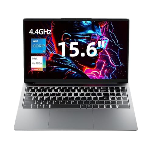 Image of jumper Laptop, Intel 12th Core i5 CPU up to 4.4GHz, 8GB RAM 256GB NVME SSD, 15.6 inch FHD IPS Display, 62.7Wh Battery, WiFi 6, Bluetooth5.1, 2 Memory Slots, Windows 11 Laptop for Student Business