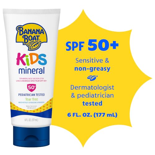 Image of Banana Boat Kids Mineral Sunscreen Lotion, SPF 50, 6 fl oz (Pack of 1)