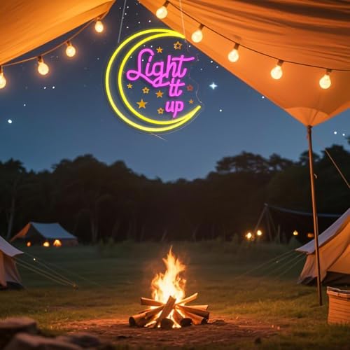 Image of Crescent City Neon Sign,Light It Up LED Sign | 13x14in Book Lover Gift, Reading Room Decor, Light It Up Led Sign, Bookish Merch for Home