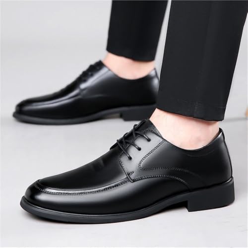Mens Lace Up Oxford Dress Shoes Classic Business Formal Work Shoes Black Leather Office Wedding Party Footwear Comfortable Sole4