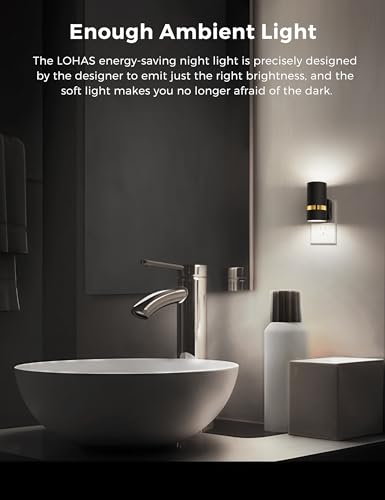 Image of L LOHAS LED Night Lights Plug into Wall, Dusk to Dawn Night Light