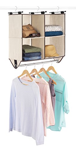 Whitmor 4-Section Closet W/Rod Organizer, Canvas #TOP2