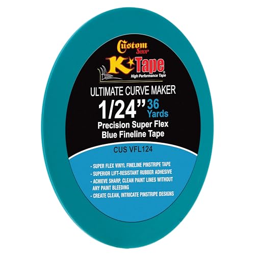 Custom Shop Vinyl Fineline Pinstripe Tape, Blue 1/24" x 36 Yard Roll