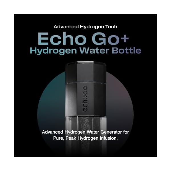 Echo Go+ Hydrogen Water Bottle - Hydrogen Infusion Technology - Rechargeable Water Bottle - SPE & PEM Purification - Active Hydration Support for Skin Health & Immune Function - 10 oz - Image 3