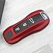 Aojezoor Bordeaux red Key Fob Cover Compatible with Porsche Cayenne 2018-2025 Panamera 2017-2024 911 2019-2023 Taycan 2019-2024 Compatible with Porsche Key Cover