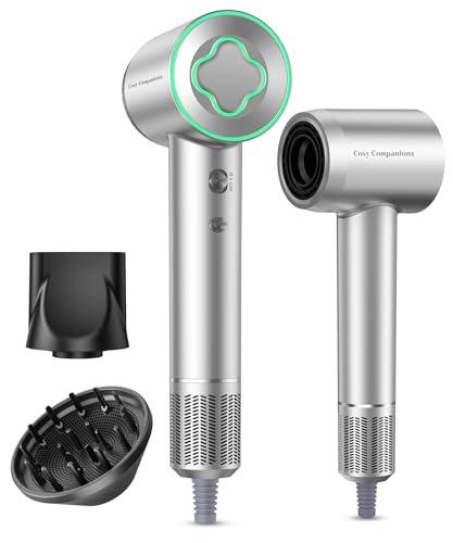 High-Speed Ionic Hair Dryer with Diffuser and Nozzle