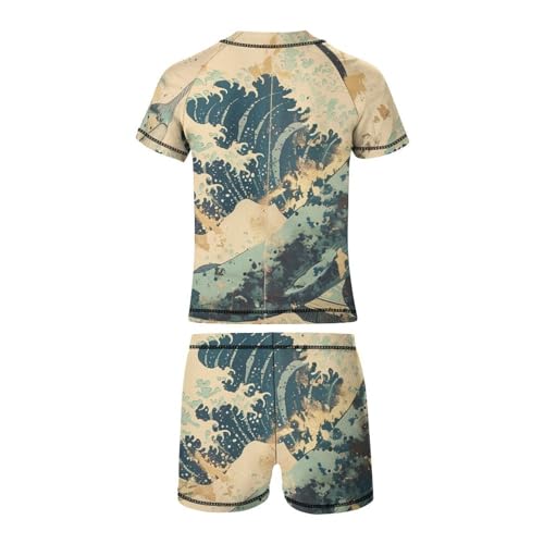 Whale NarwhalChildren's Casual Swimsuit Set - Simple and Versatile9-11Y（140cm）4