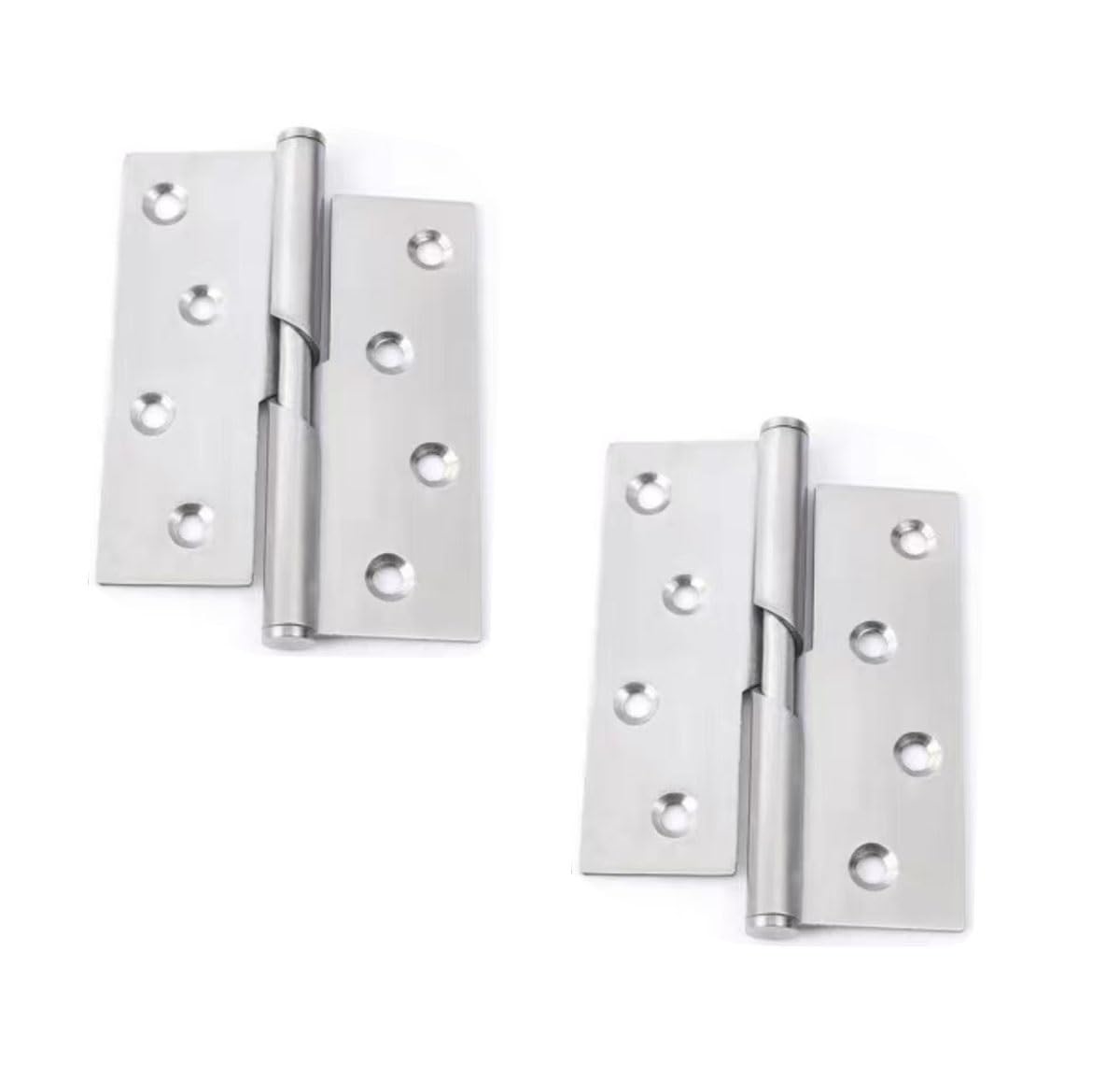 Flush Hinges,Door Hinges,2 Pieces Stainless Steel Folding Butt Hinges for Home Furniture Hardware Door Hinge, Strong and Durable Hinges