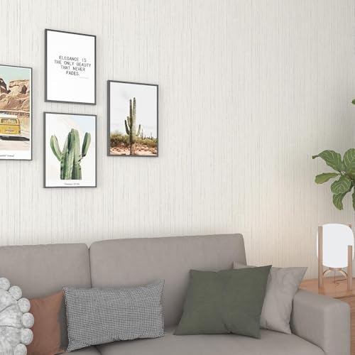 Papier peint adhésif beige texture lin pour rénover un meuble abîmé