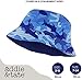 Bucket Hat for Girls & Boys, Packable Double Sided Reversible Beach Sun Kids Bucket Hat with Sunglasses (Blue/Camo Shark, 7-14 Years)