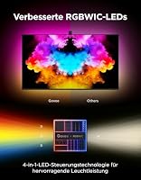 Govee RGBWIC TV Hintergrundbeleuchtung 3 Lite, 1.8M für 32 Zoll TVs – Ansicht 3