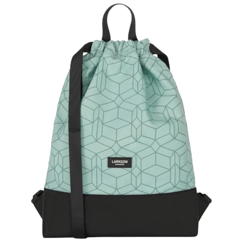 LARKSON Turnbeutel Damen & Herren Mint - No 7 - Rucksack Damen für Sport und Festival - Beutel Rucksack Klein mit Innentasche - Außentasche für Schnellzugriff