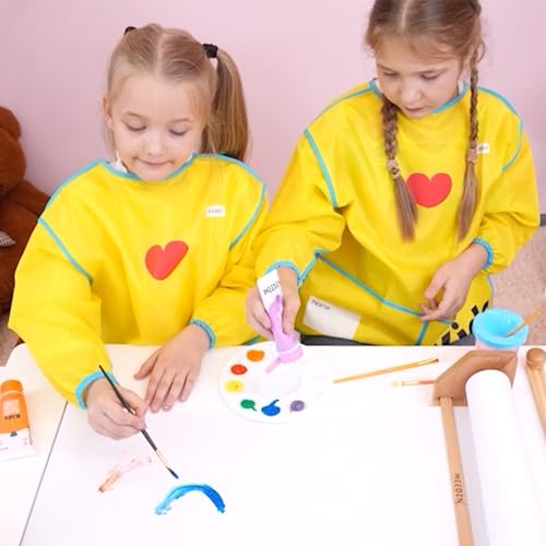 MEEDEN Kinder Malrolle, Tischpapier Rolle Dispenser, Massives Buchenholz mit 3 Papierrollen (30 x 190cm), Tragbar für Kinder zu Unterhalten, Doodle