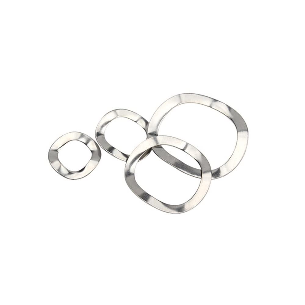 Lot de 50 rondelles élastiques ondulées en Acier Inoxydable 304 for roulements d'arbres, M3, M4, M5, M6, M8, M10, M12, M16, M19, M21, M25(M19x25x0.3mm)