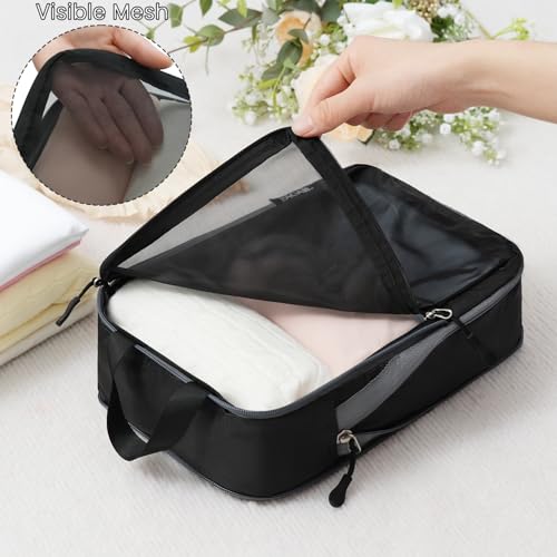 Image of BAGAIL 6 Set Ultralight Compression Packing Cubes Packing Organizer for Travel Accessories Luggage Suitcase Backpack