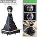 AJHLJ® 5 Speed Manual Car Gear Shift Knob with Leather Gear Shifter Boot for VW Volks-wagen Golf 6 VI MK6 Jetta 5 Golf 5 V MK5 (5 Speed)